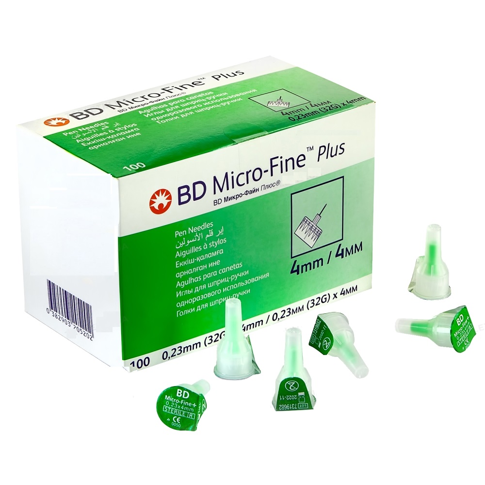BD Micro-Fine™ Голки для шприц-ручки 32 G (0,23 x 4 мм)